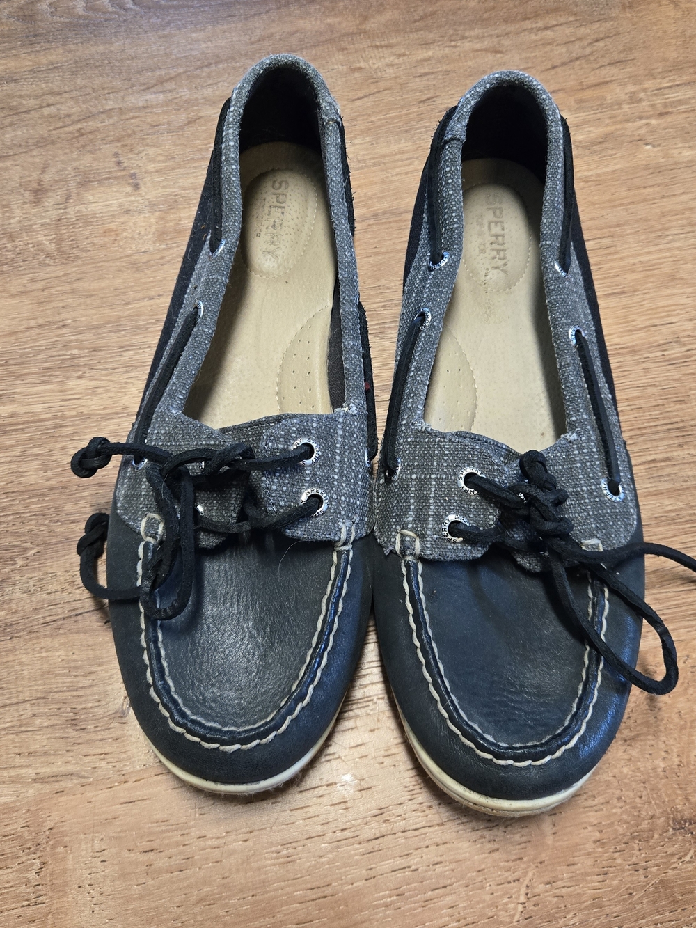 Sperry Women's Two-Tone Navy & Gray Boat Shoes Size 10